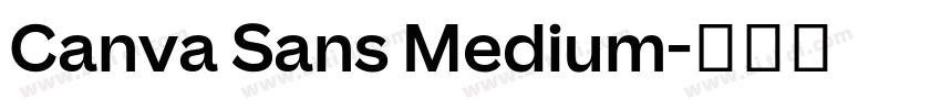Canva Sans Medium字体转换